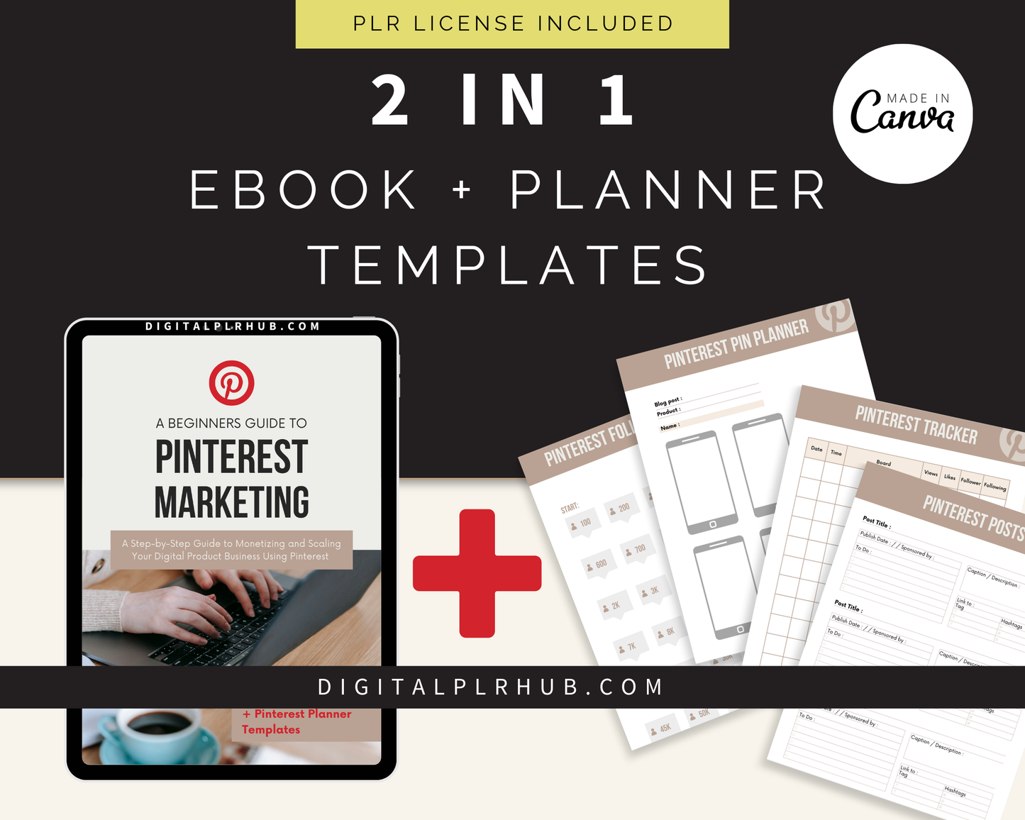 Learn Pinterest Marketing - Digital Guide with Editable Canva Link.