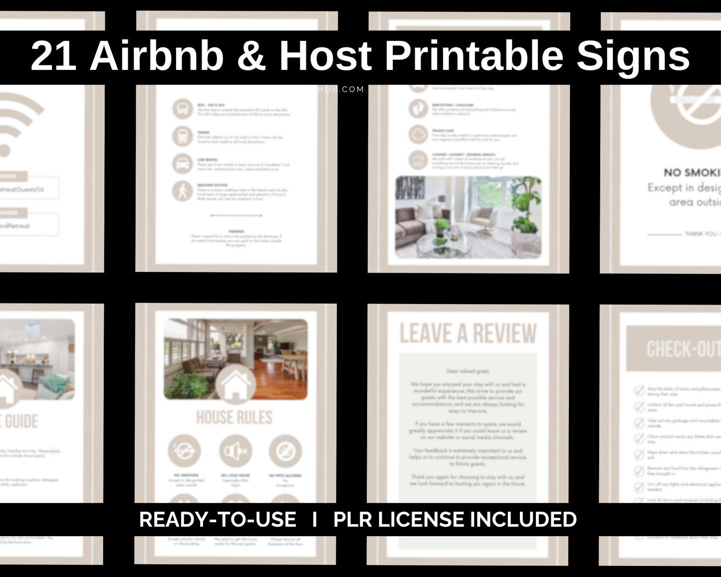 Airbnb Host Printable Signs printable
