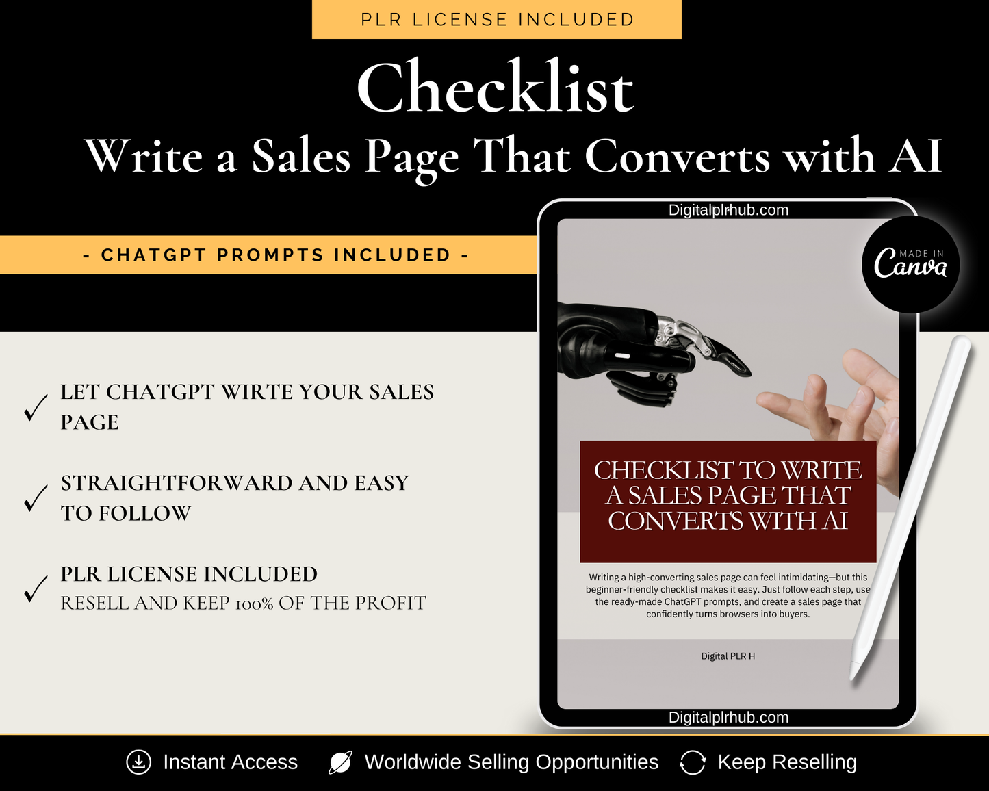 Checklist to Write a Sales Page That Converts with AI