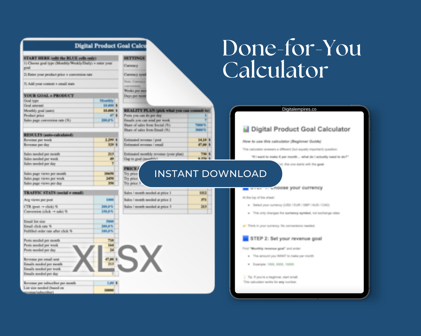 Digital Product Income Calculator
