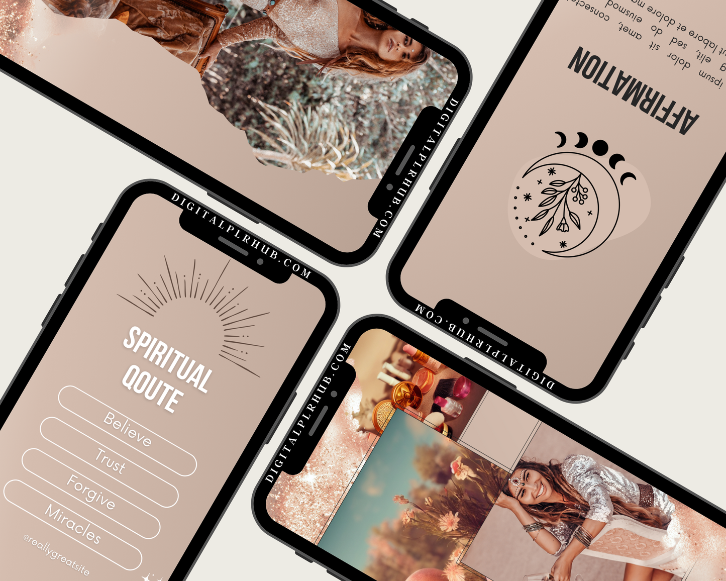 Editable Canva Story Templates for Spiritual Niche | Includes Moon Rituals, Affirmations, and More