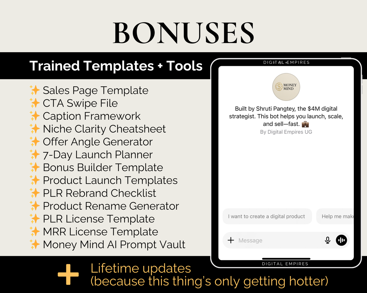AI copywriter and launch strategist for digital product sellers