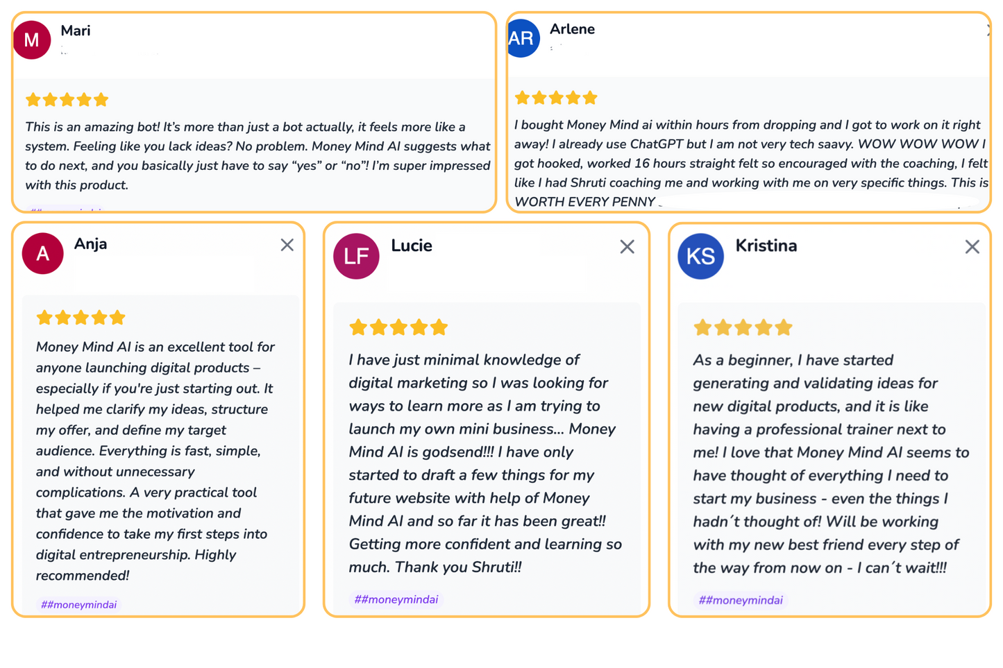 Example of how Money Mind AI scripts sales pages and content for Shopify sellers
