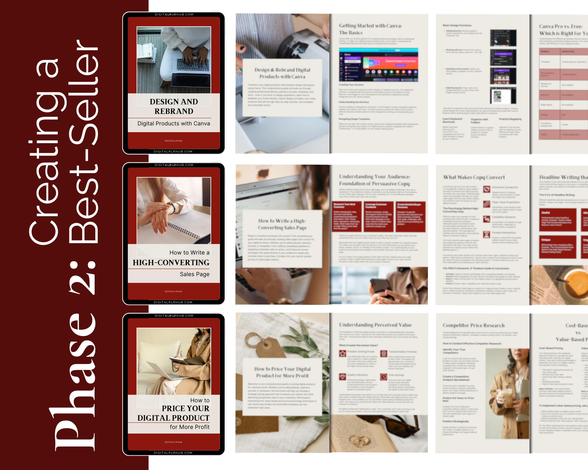 How to create and price a best-selling digital product using Canva – high-converting sales page training included.