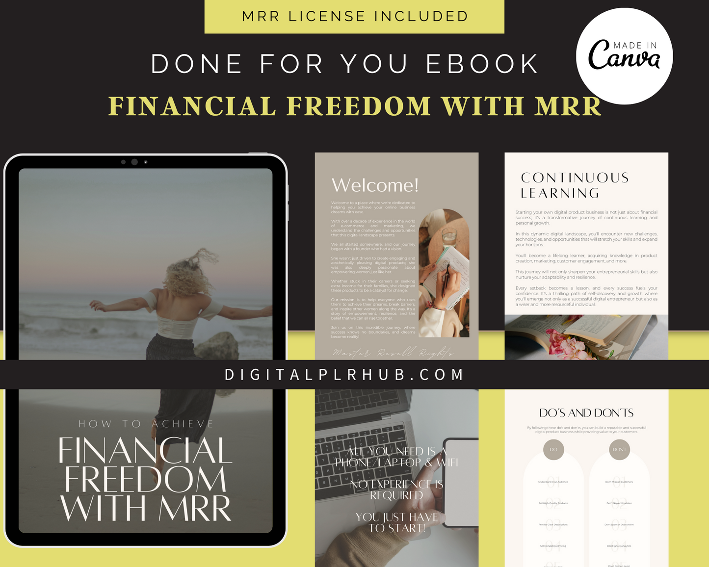 Ebook on growing your online business. Editable in Canva with full PLR and MRR license