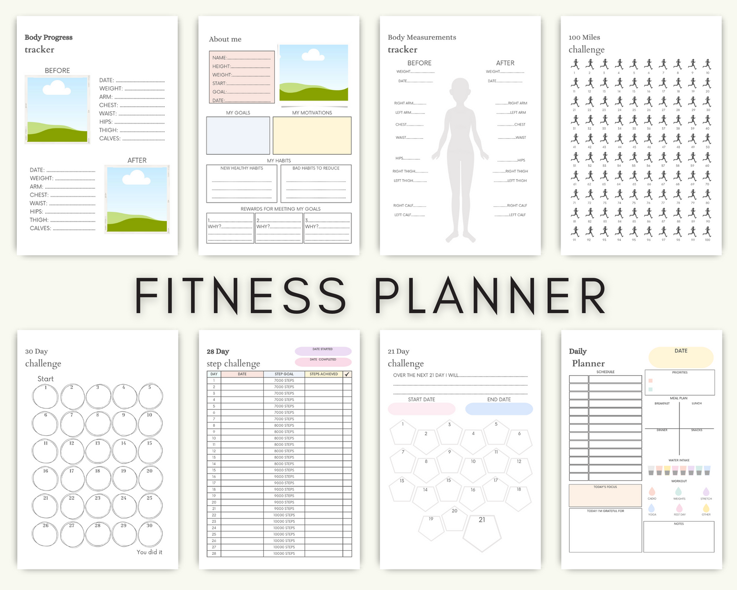 Fitness Planner Pack