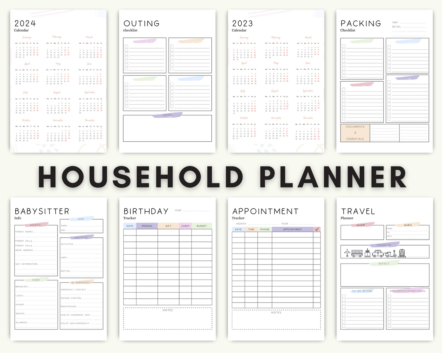 Household Planner Pack