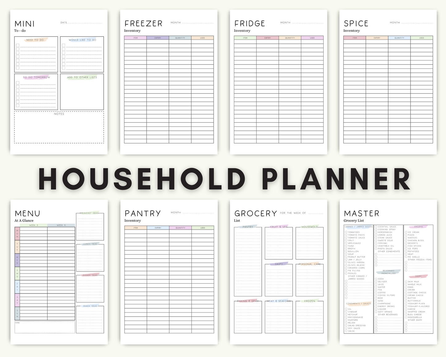 Household Planner Pack