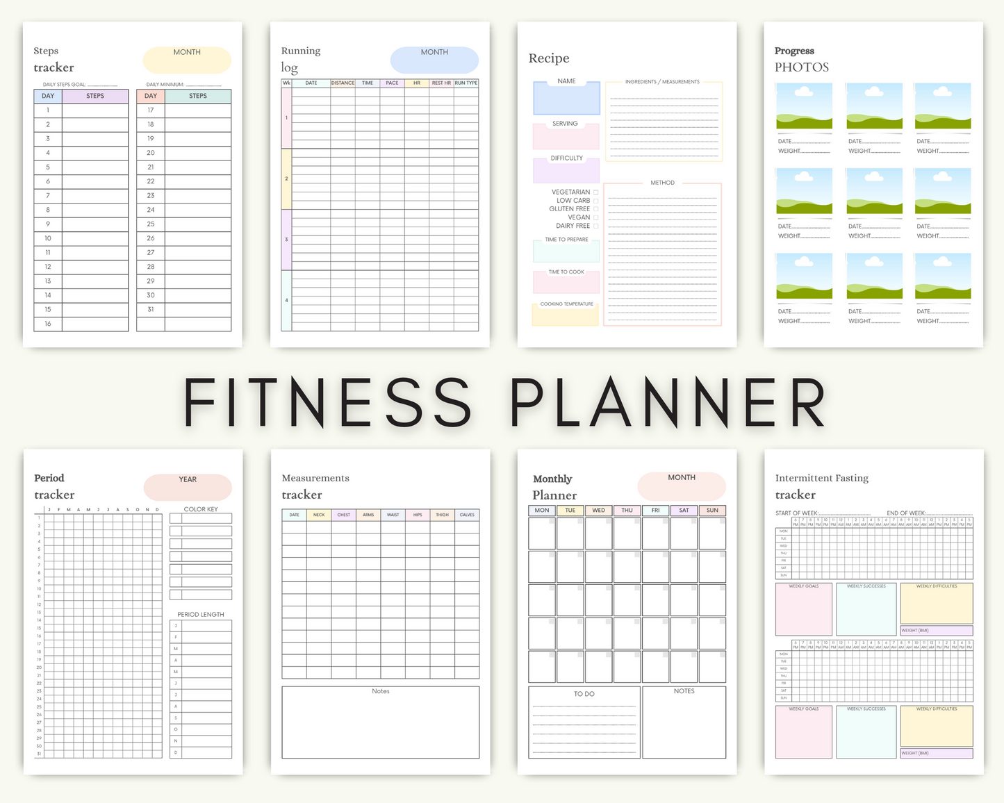 Fitness Planner Pack