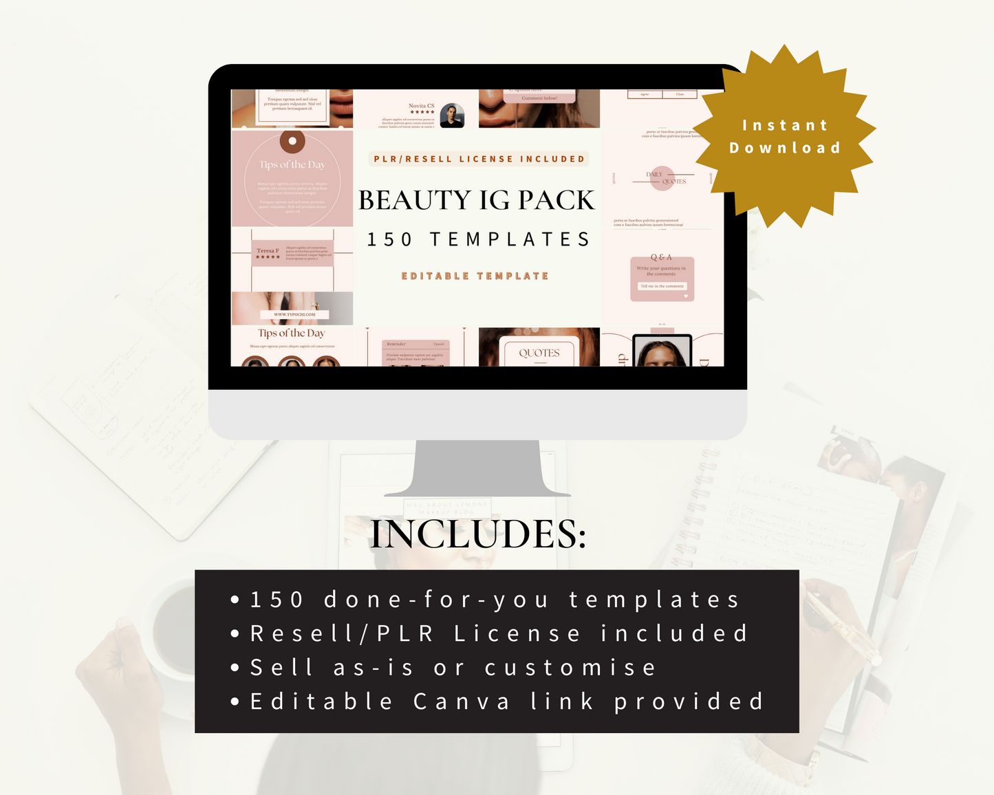Beauty Instagram Templates Pack
