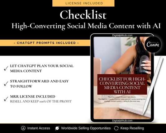 Checklist for High-Converting Social Media Content with AI