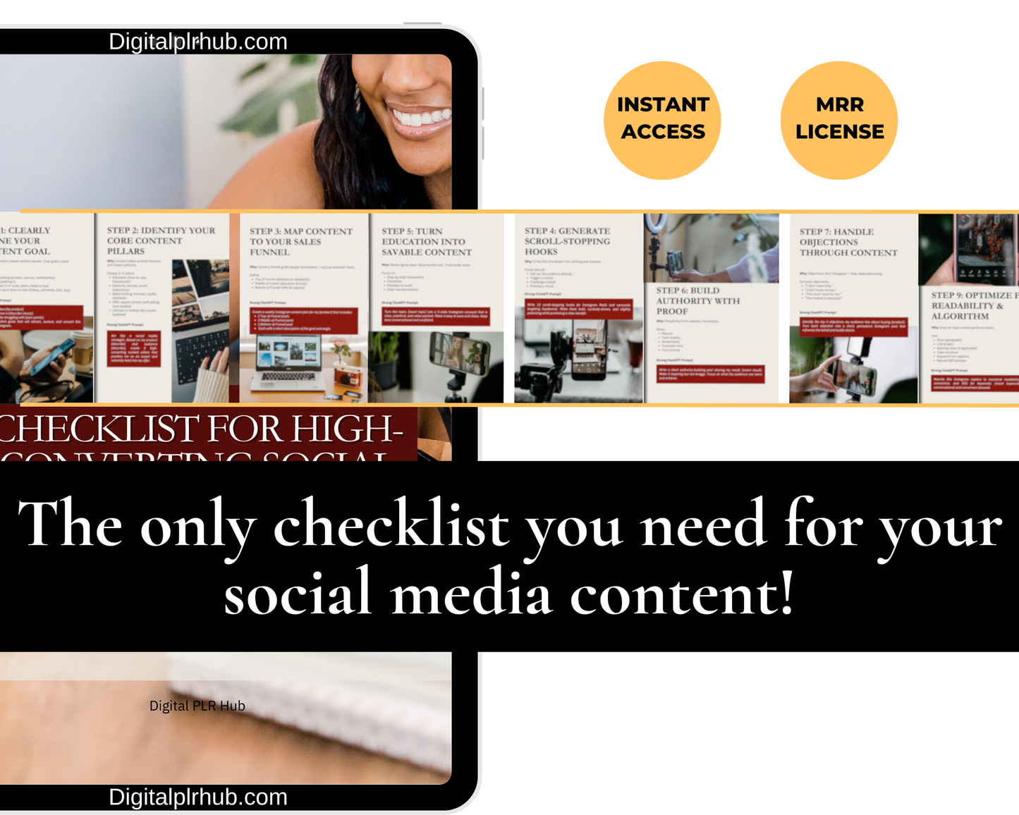 Checklist for High-Converting Social Media Content with AI