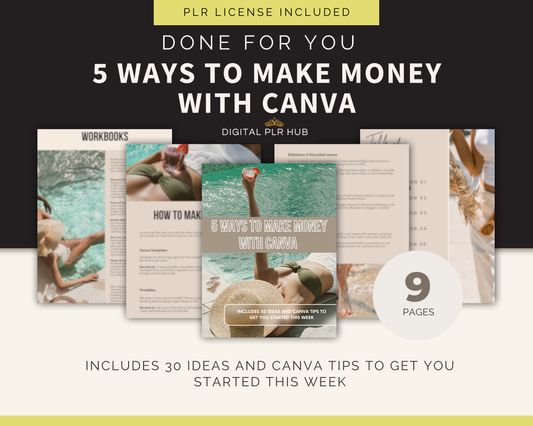PLR 5 Ways To Make Money With Canva