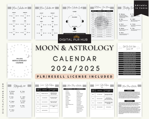 Moon & Astrology Calendar – Digital PLR Hub