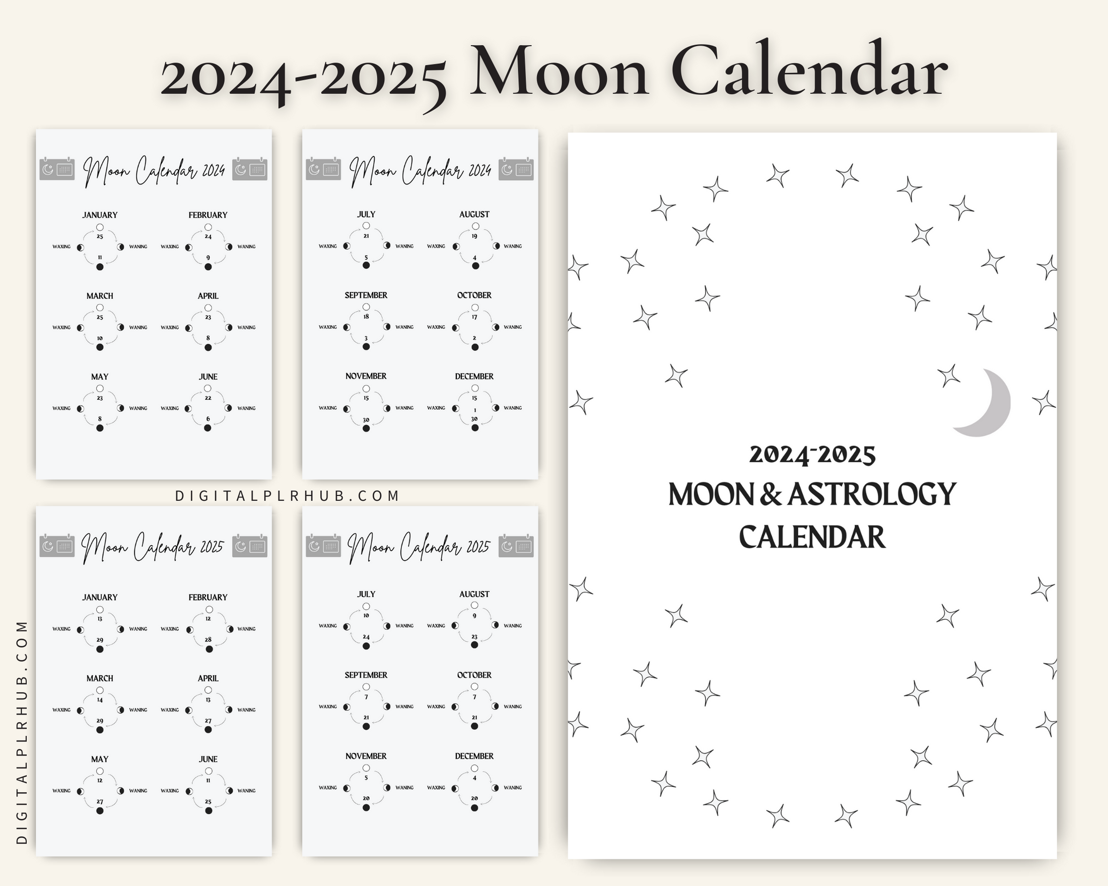 Moon & Astrology Calendar Digital PLR Hub