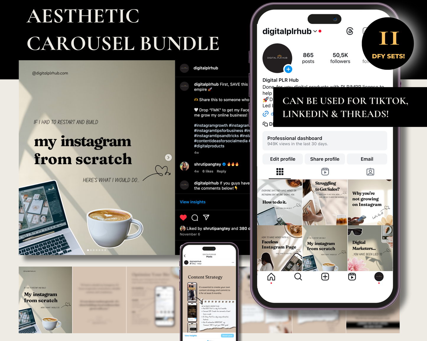 Aesthetic Carousel templates done for you