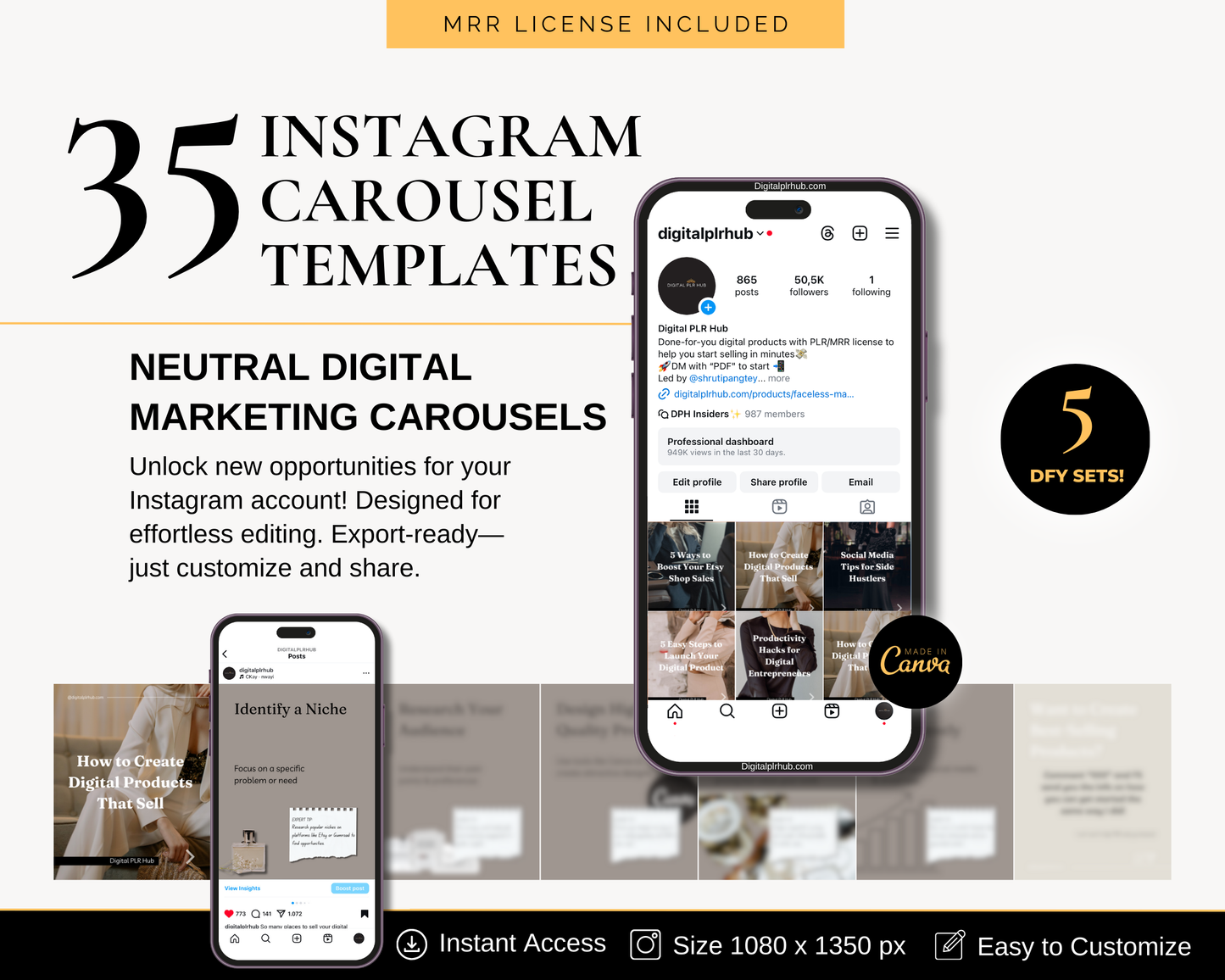 Neutral Digital Marketing Carousels