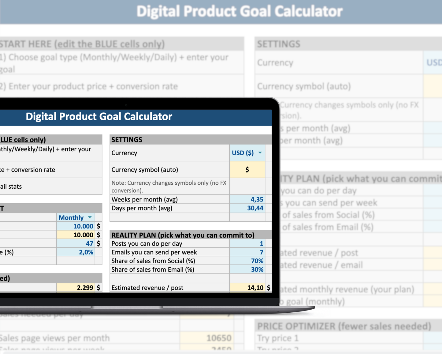 Digital Product Income Calculator