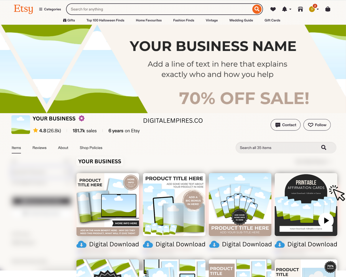 Etsy Marketing Kit