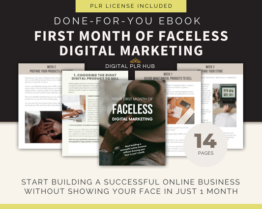 PLR First Month of Faceless Digital Marketing