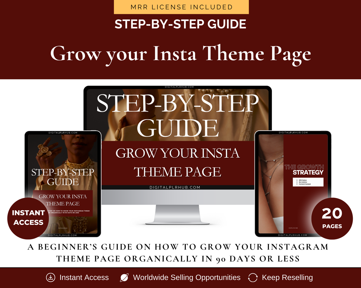 Instagram growth guide or Insta theme page