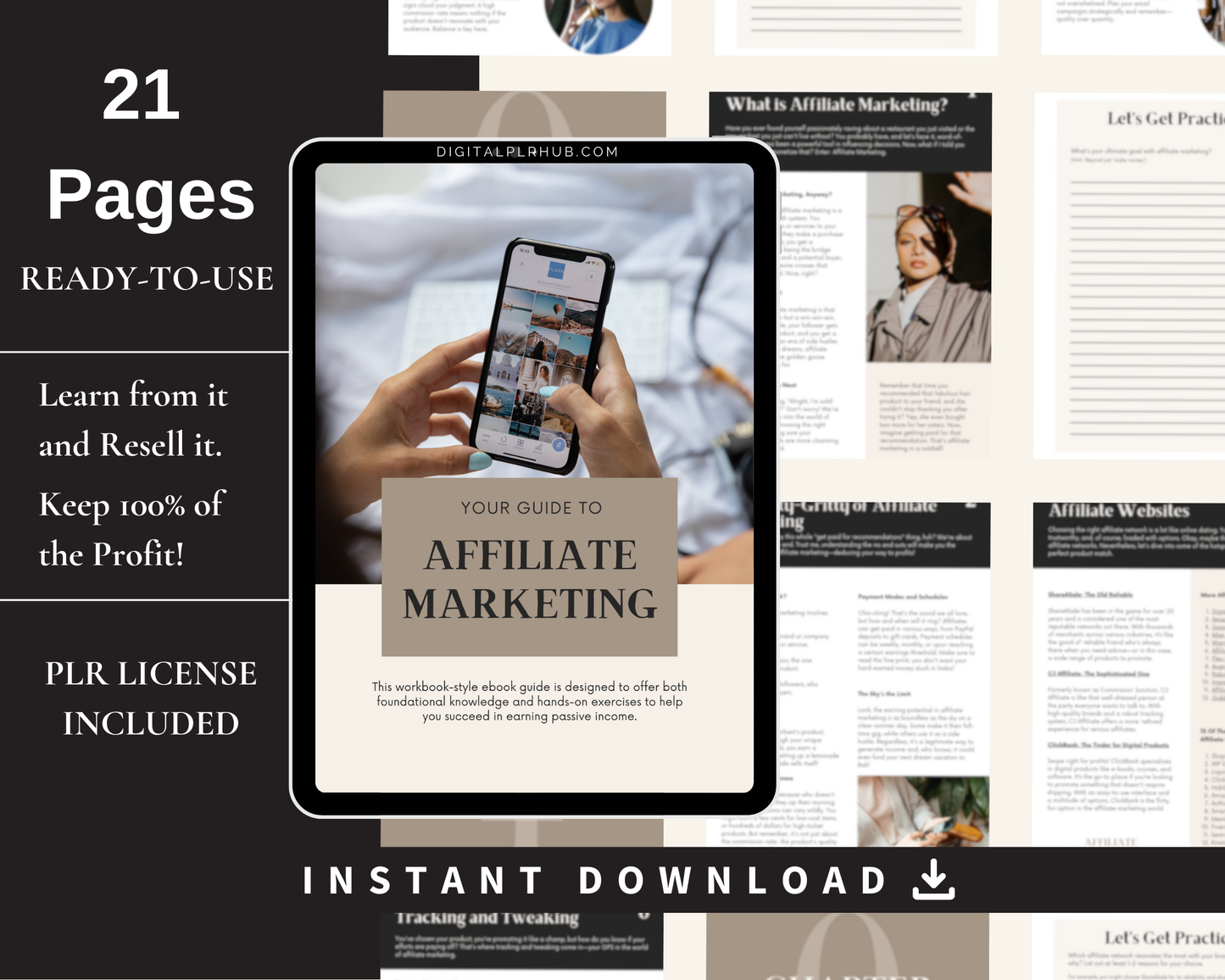 Learn Affiliate Marketing - Digital Guide with Editable Canva Link