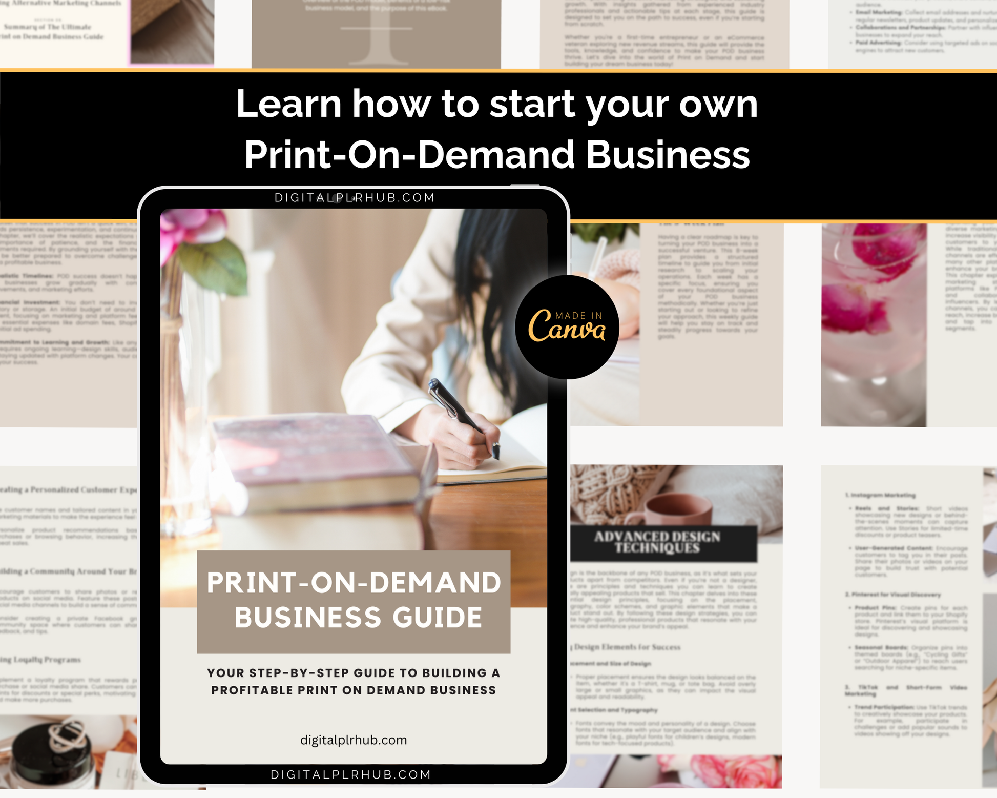 Learn how to start your own Print-On Demand Business POD Step by Step guide