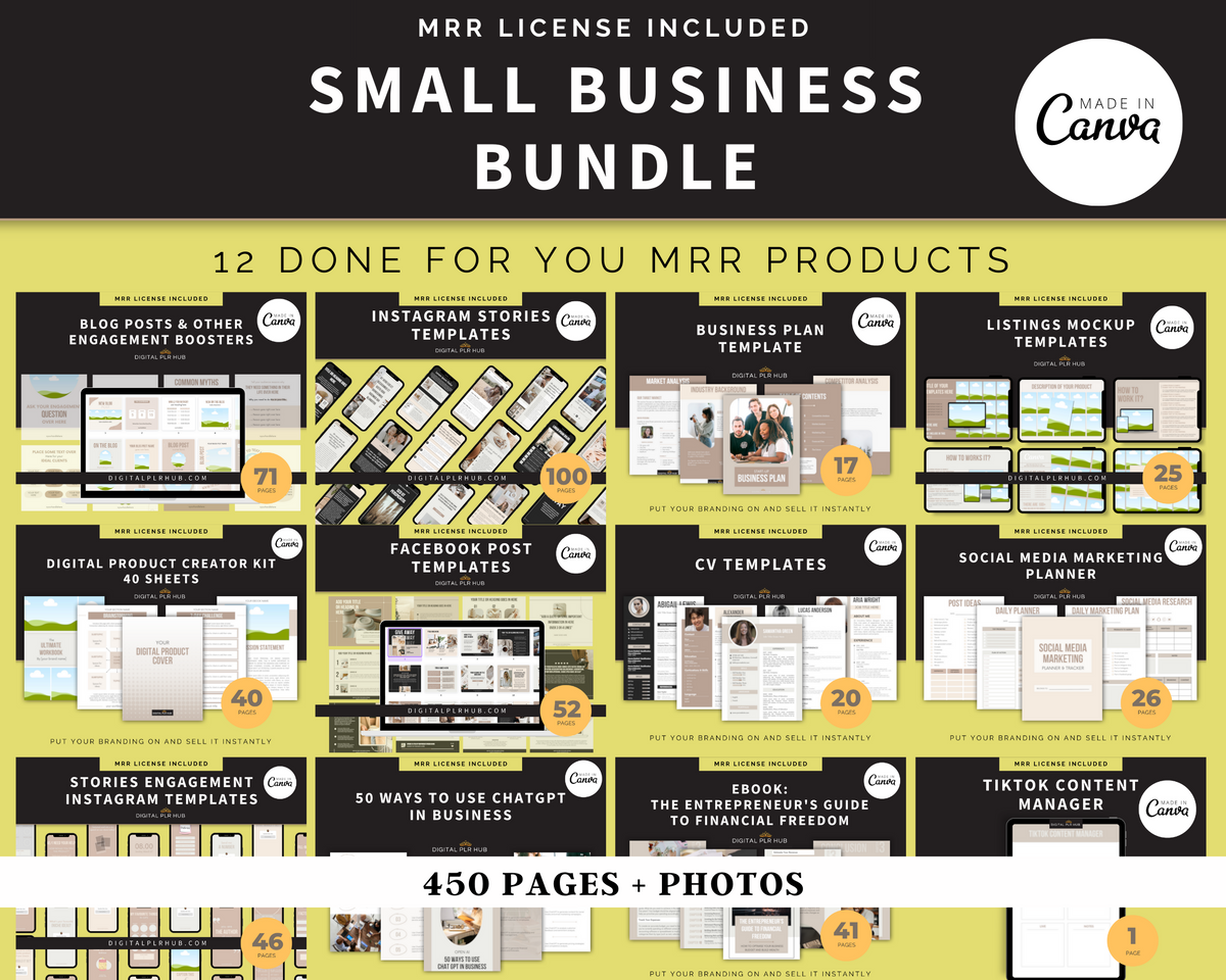 Small Business MRR Bundle – Digital PLR Hub