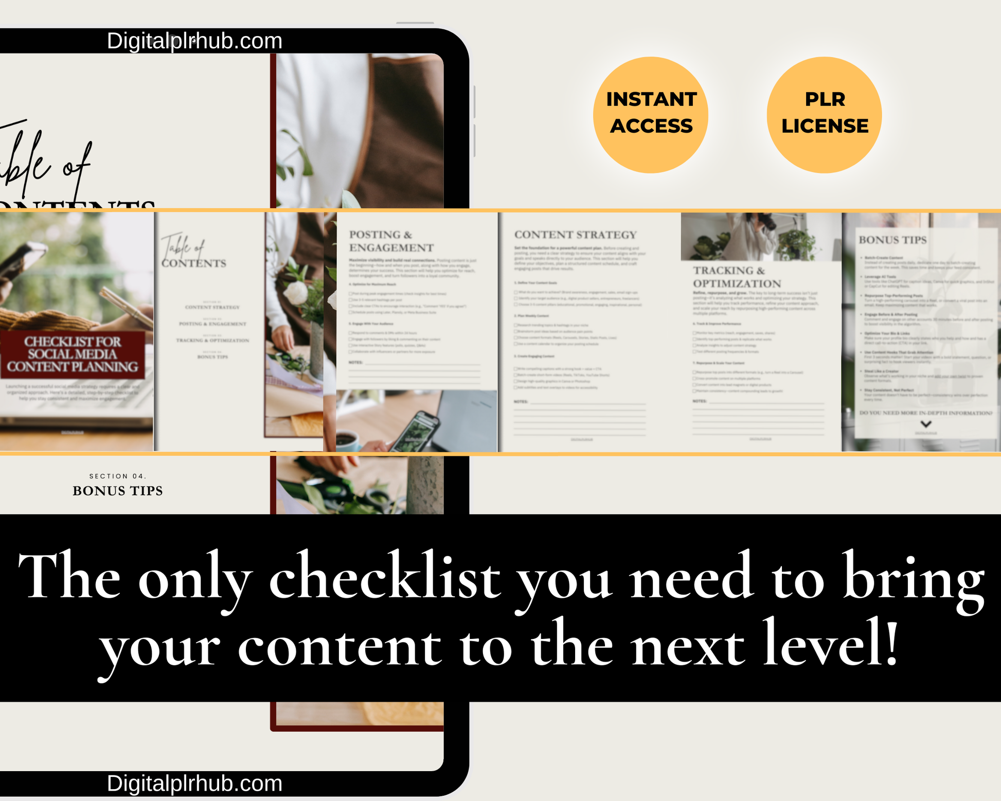 Social media growth strategy checklist. Plan, post, and engage with ease. Canva editable template included.