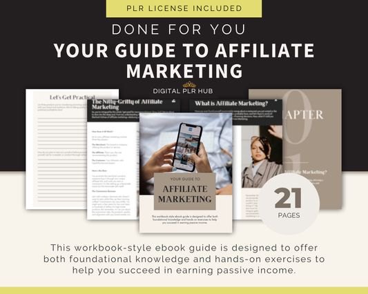 Affiliate Marketing PLR eBook - Rebrand & Sell for 100% Profits!