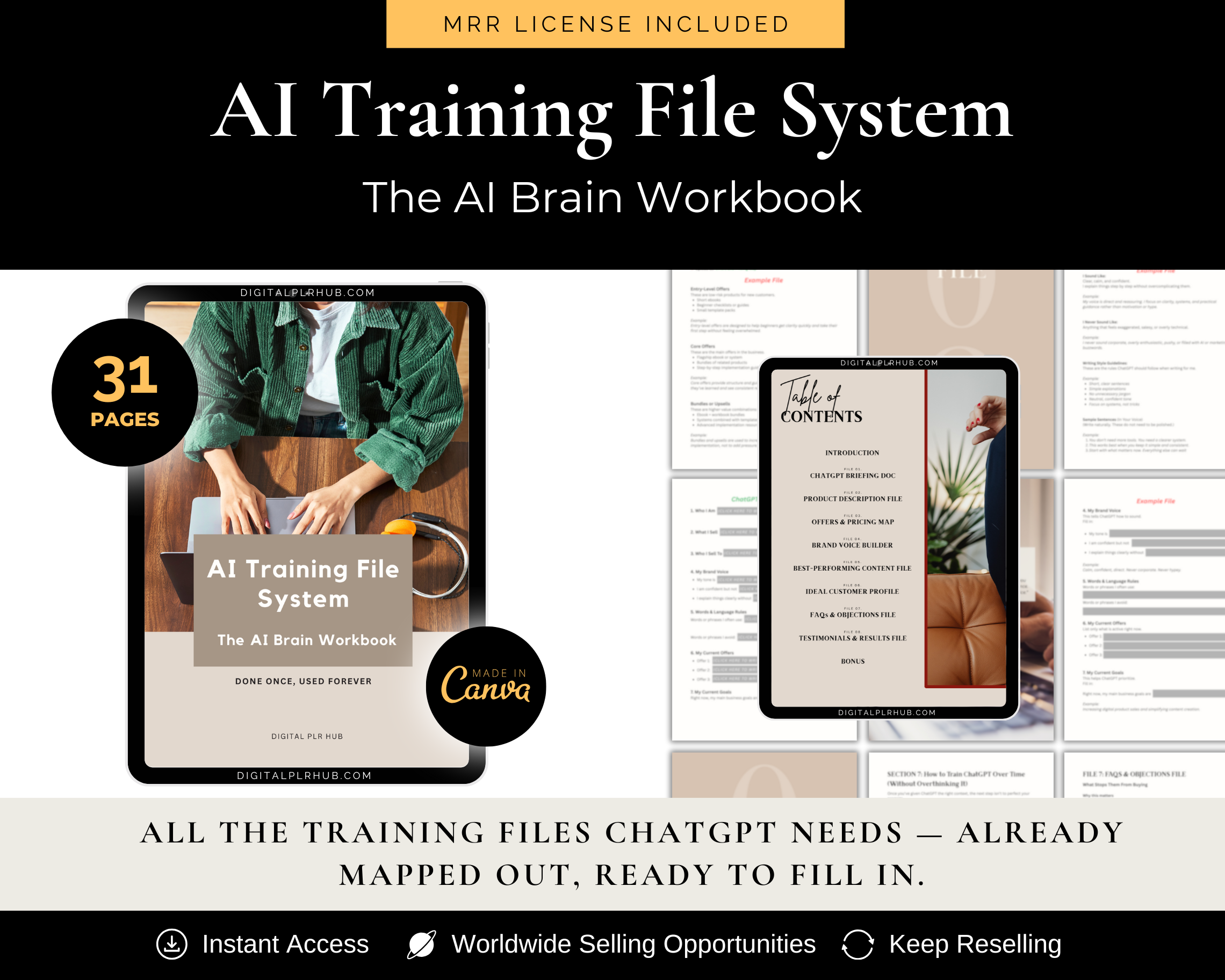Training File Pdf AI Training File System Workbook Train ChatGPT Your Business MRR PLR ...