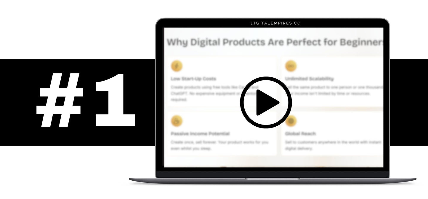 Beginner guide explaining why digital products are the best side hustle with low startup costs passive income and scalability
