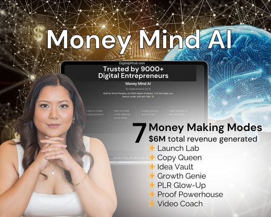 Money Mind AI tool with 7 digital product business modes for creators and solopreneurs