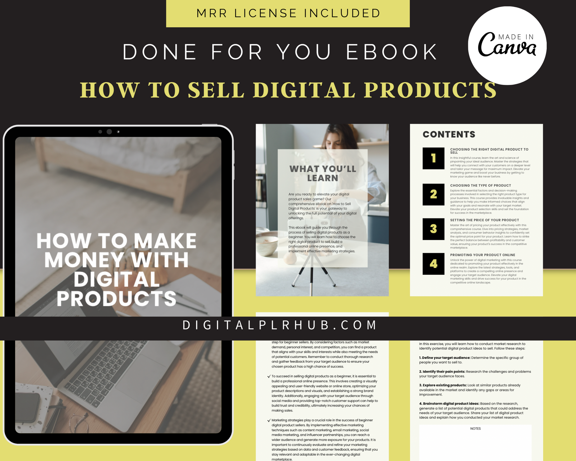 Beautiful self-love and mindset workbook. Canva editable with resale rights
