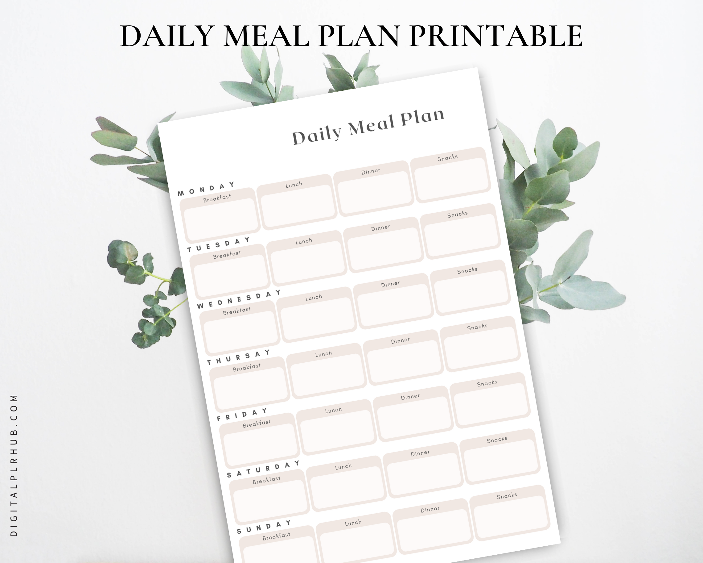 Meal Planner Simple – Digital PLR Hub