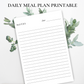 Daily Meal Plan Printable