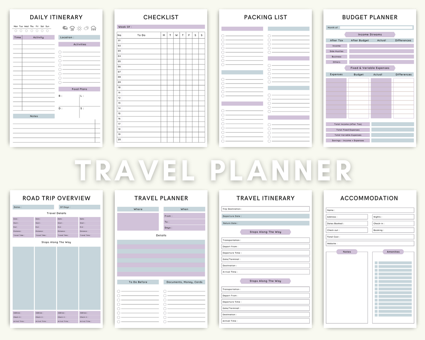 Travel Planner Pack