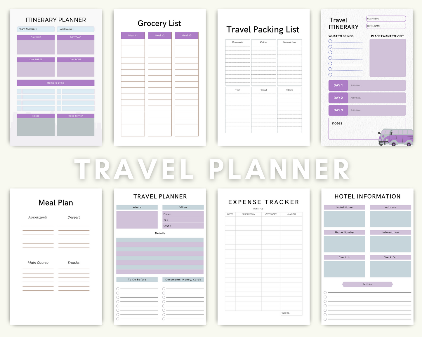 Travel Planner Pack