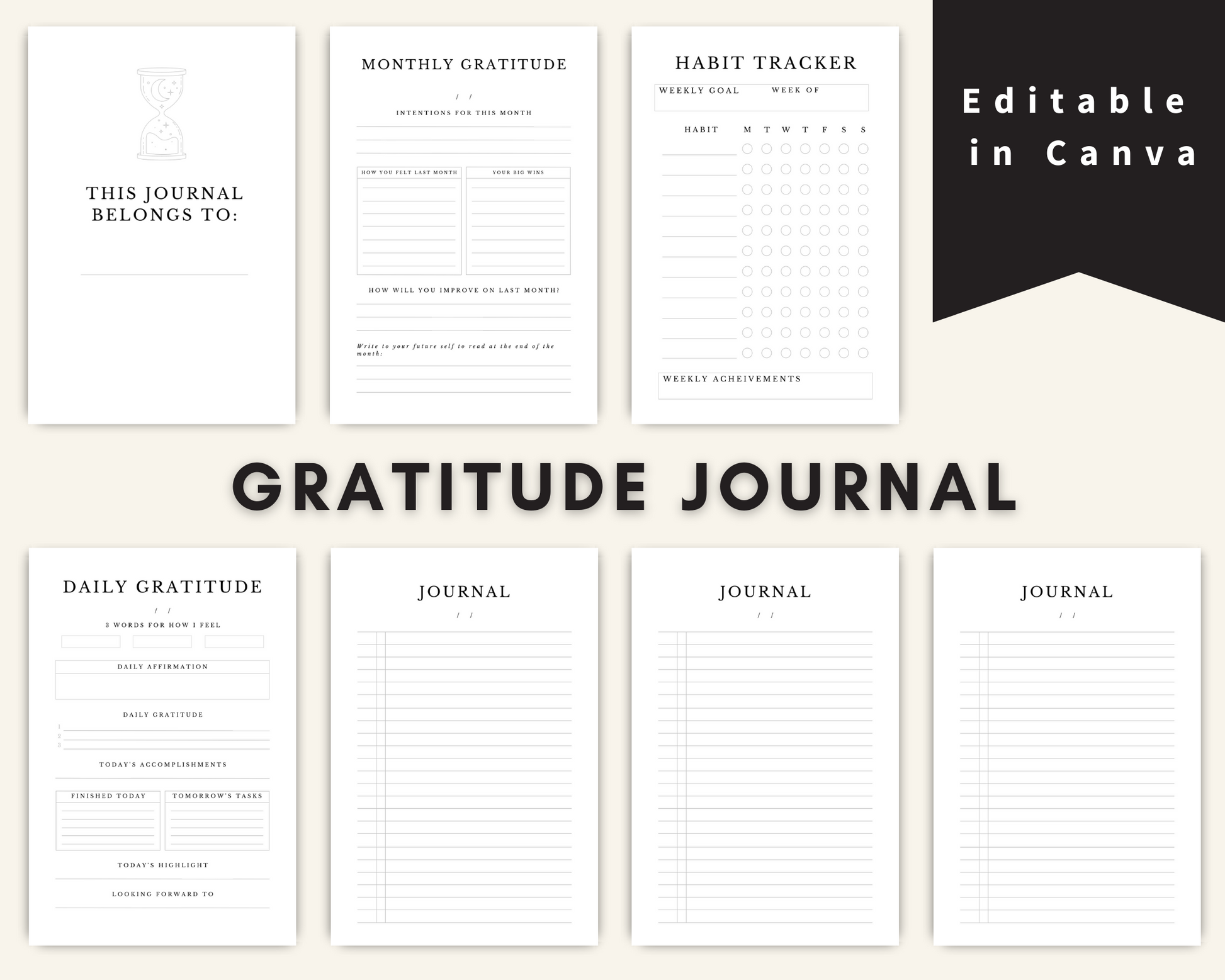 Gratitude Journal Printable BUNDLE