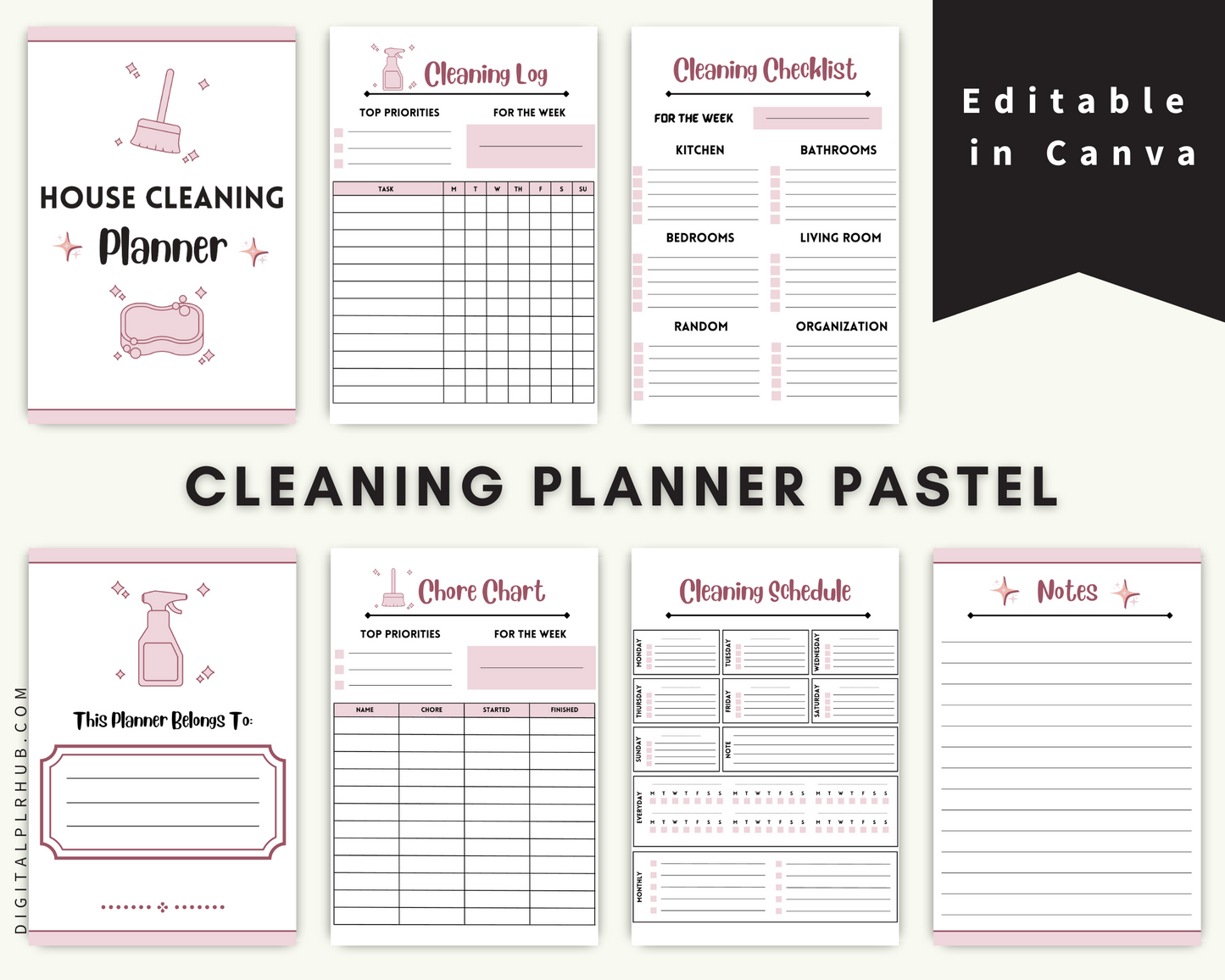 Cleaning Planner Pastel