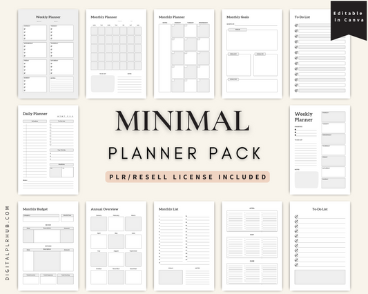 Minimal Planner Pack
