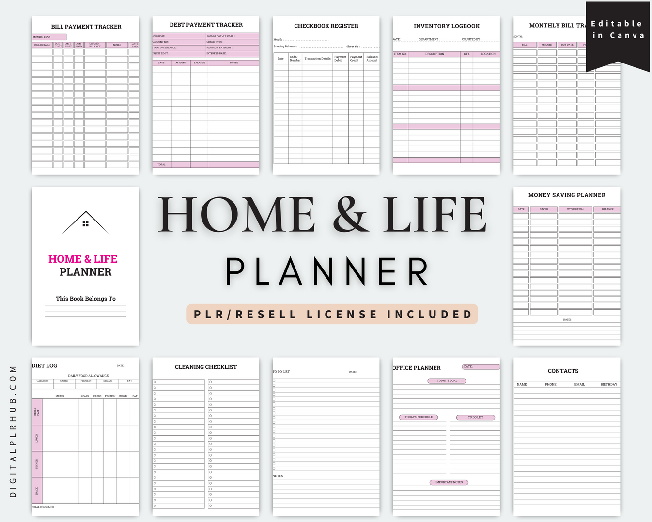 Home & Life Planner Digital PLR Hub