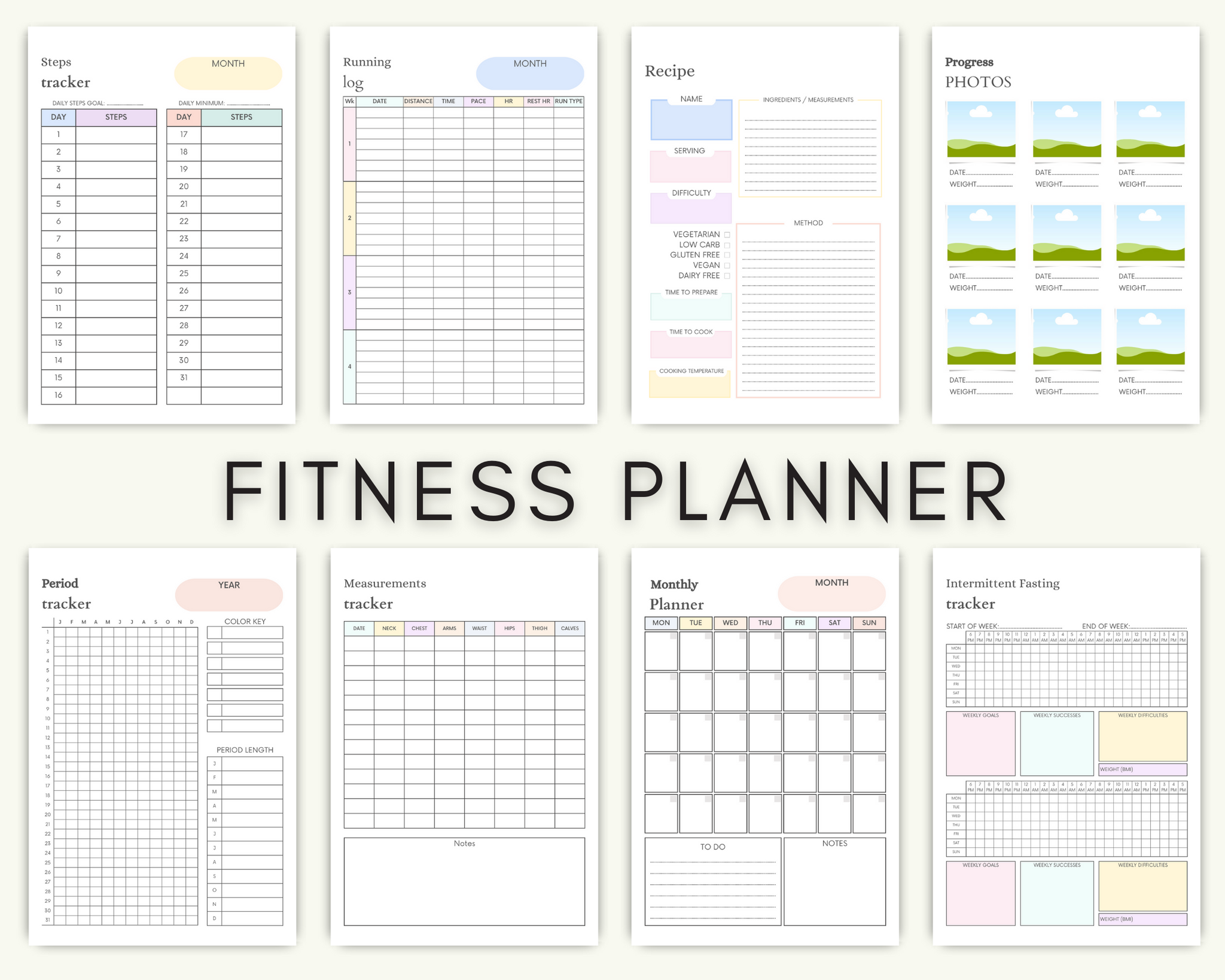 Fitness Planner Pack – Digital PLR Hub