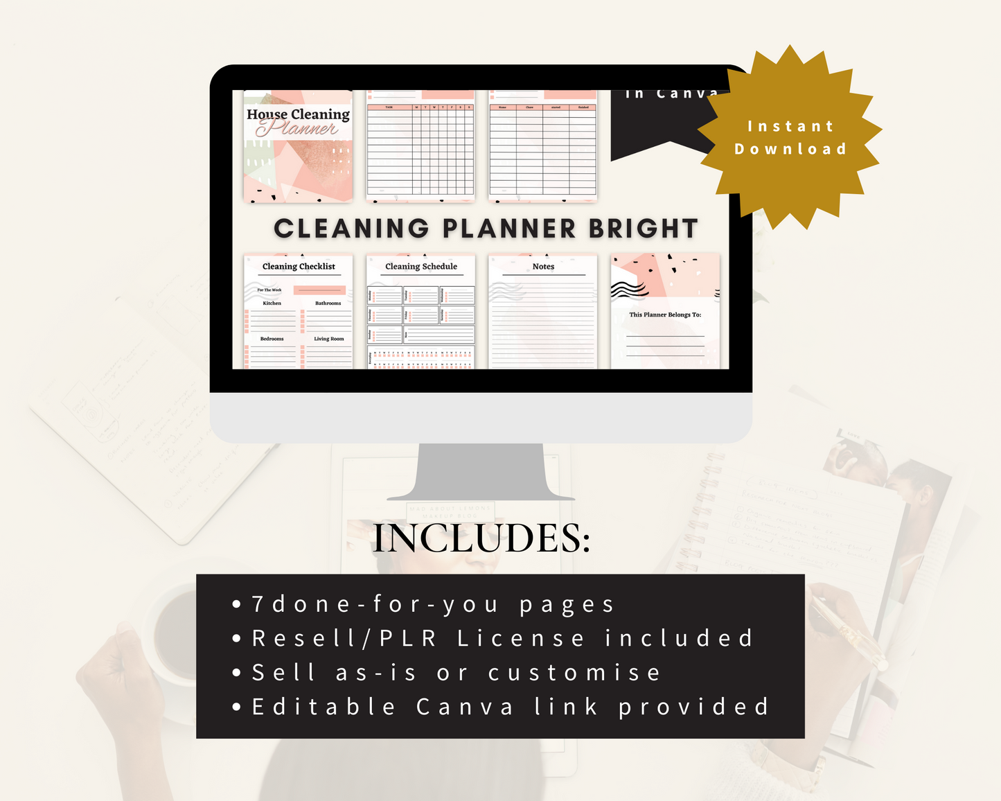 Cleaning Planner Bright