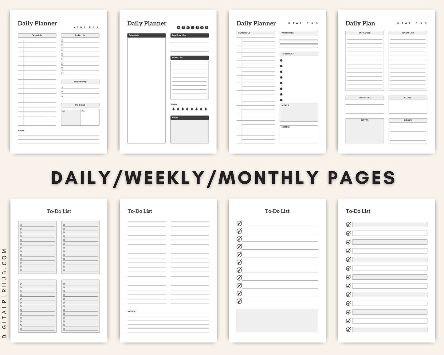 Daily Weekly Monthly Planner